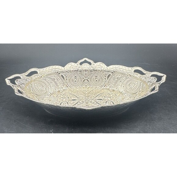 VTG Sena 273 Metal Heart Serving /Trinket /Soap Dish 8” X 5.5” Made In Turkey - Picture 2 of 10